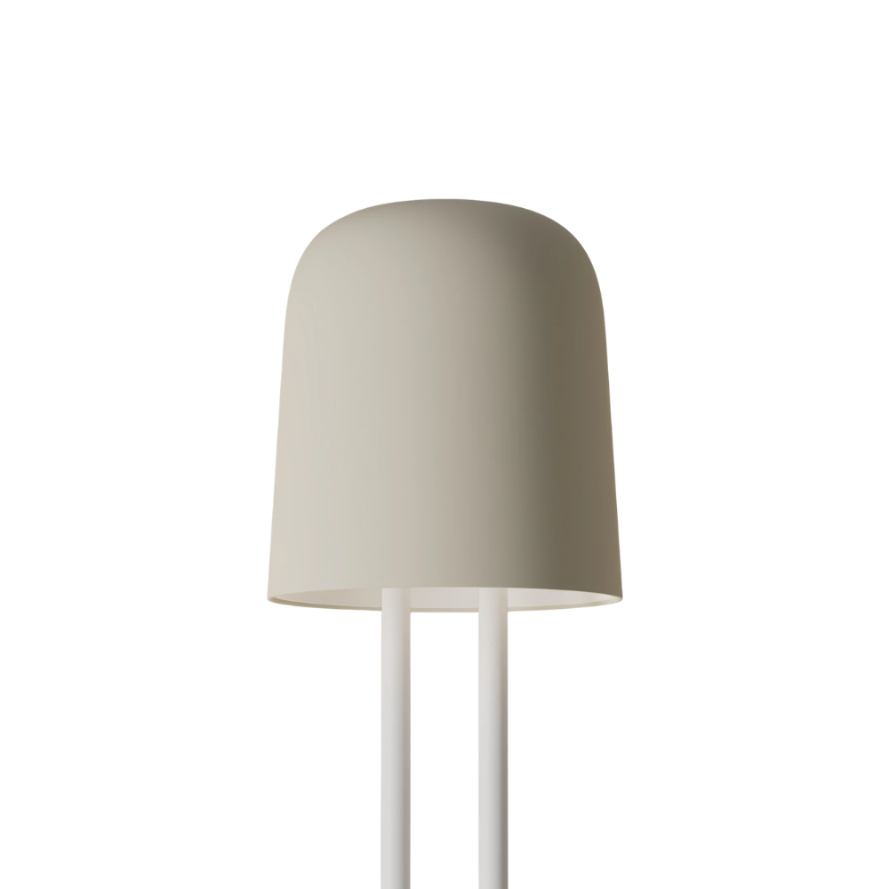 The sand Gio Floor Light from Gantri with the white rod option.