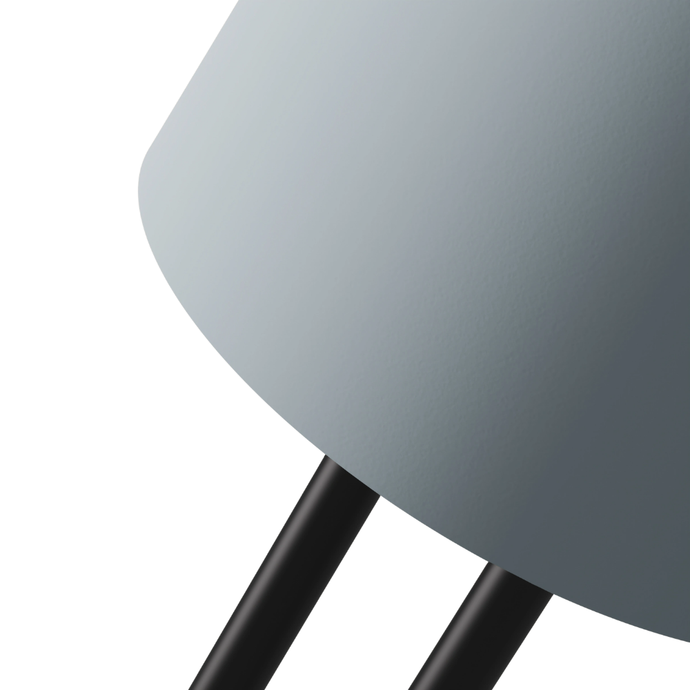 The sky Gio Floor Light from Gantri with the black rod option close up.