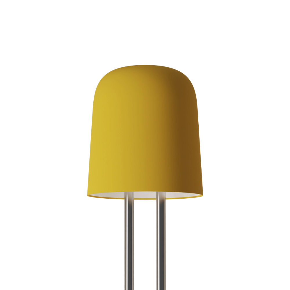 The sunrise Gio Floor Light from Gantri with the chrome rod option.