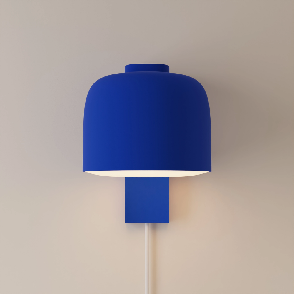 The cobalt Gio Wall Light from Gantri.