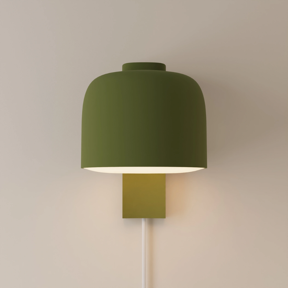The olive Gio Wall Light from Gantri.