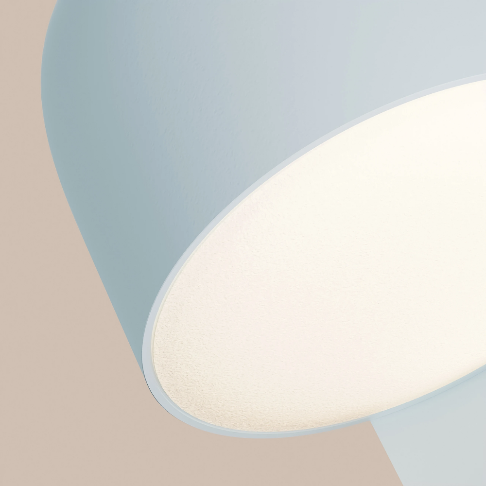 The sky Gio Wall Light from Gantri close up.