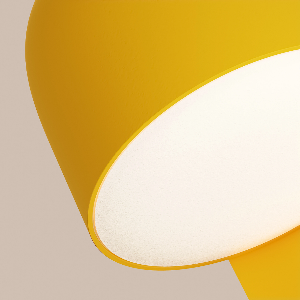 The sunrise Gio Wall Light from Gantri close up.