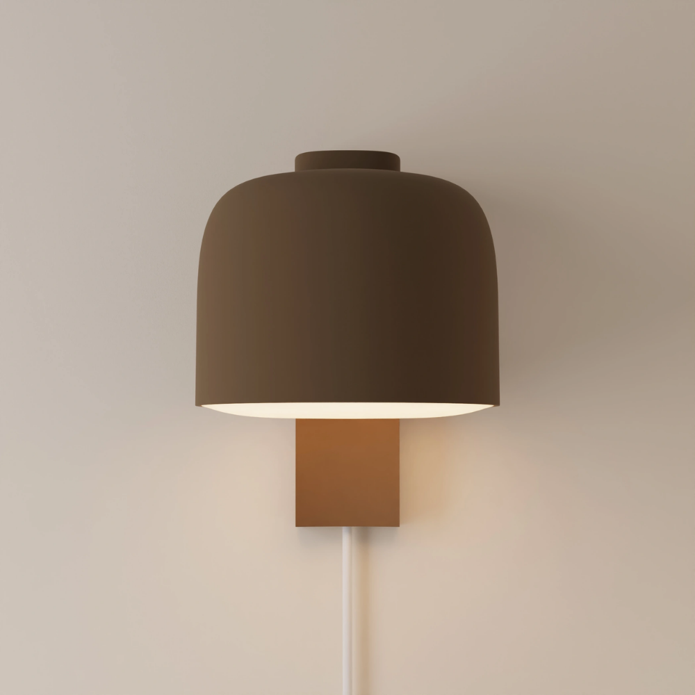The walnut Gio Wall Light from Gantri.