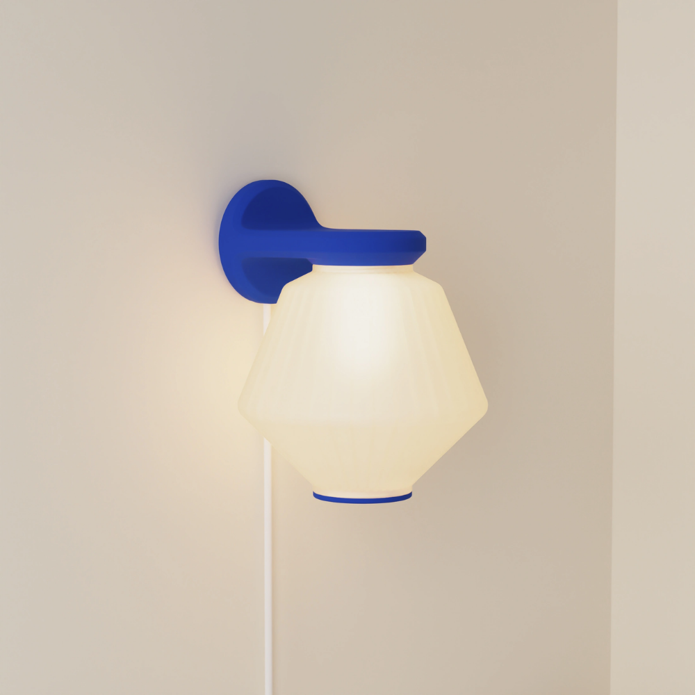The cobalt Granada Wall Light from Gantri.