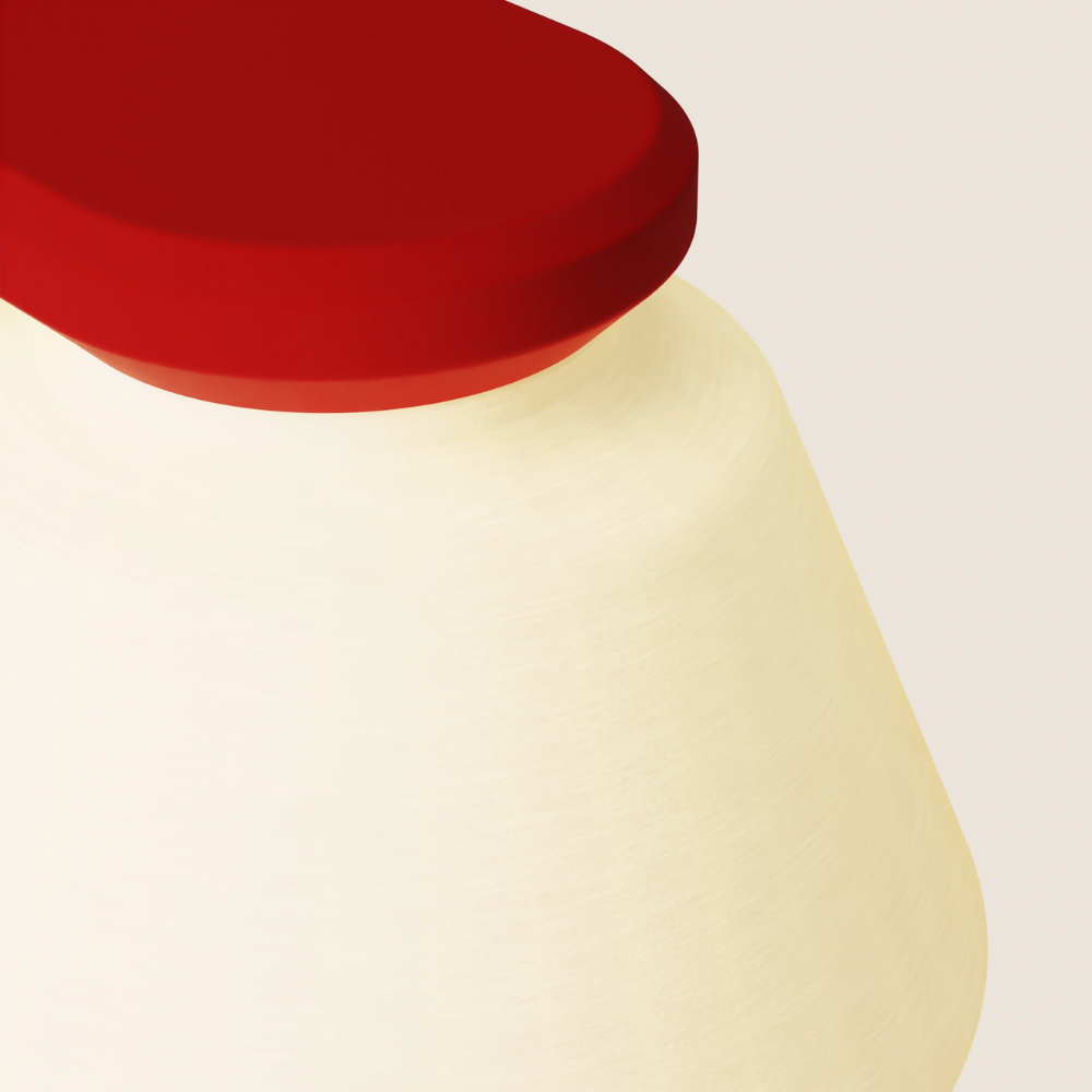 The poppy Granada Wall Light from Gantri close up.