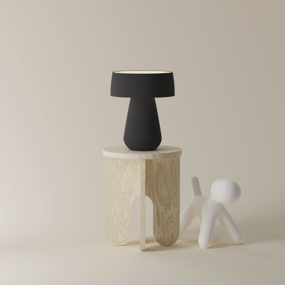 The carbon Hula Table Light from Gantri is in the studio.