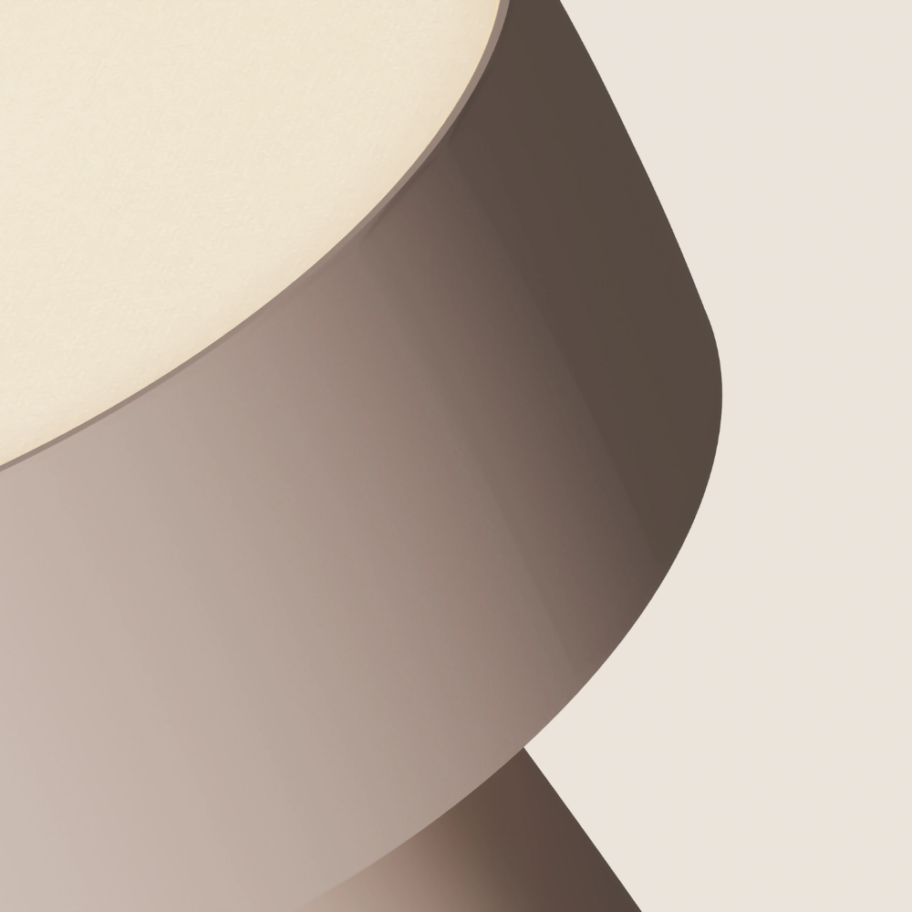 The coral Hula Table Light from Gantri close up.