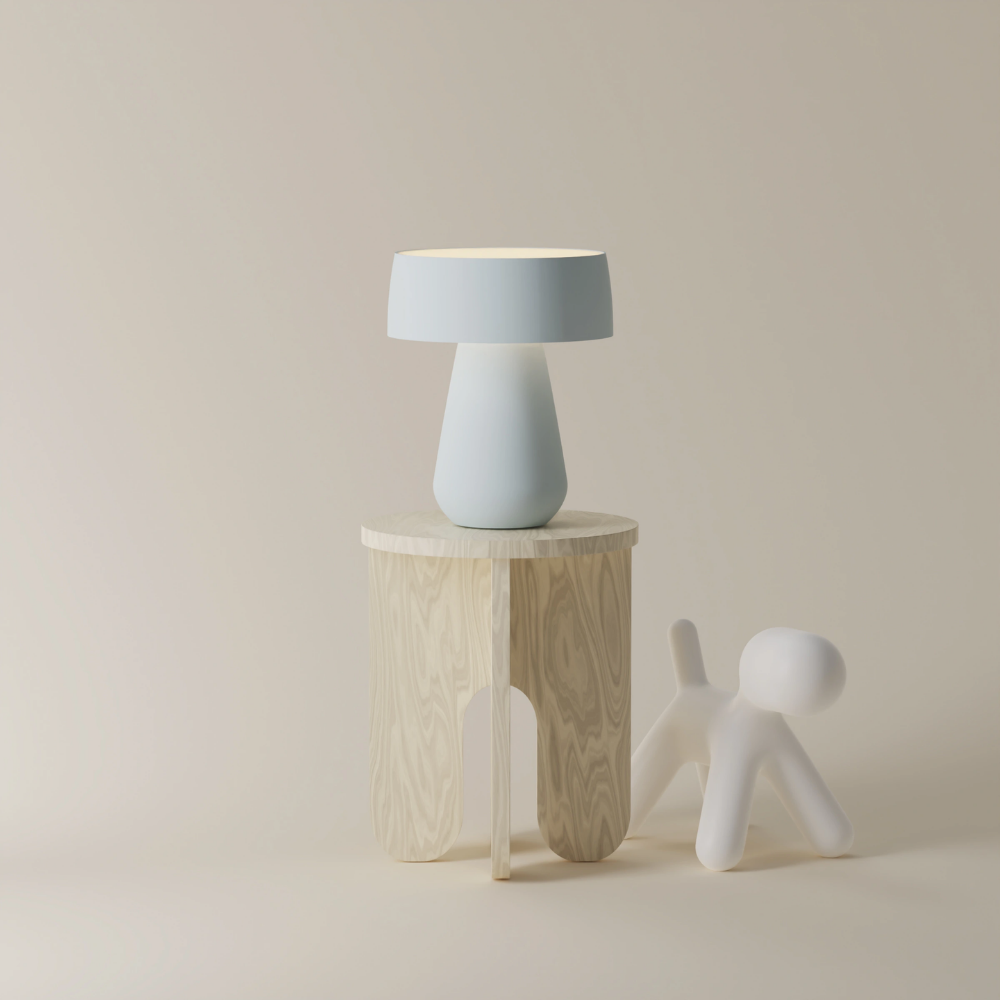 The sky Hula Table Light from Gantri in the studio.