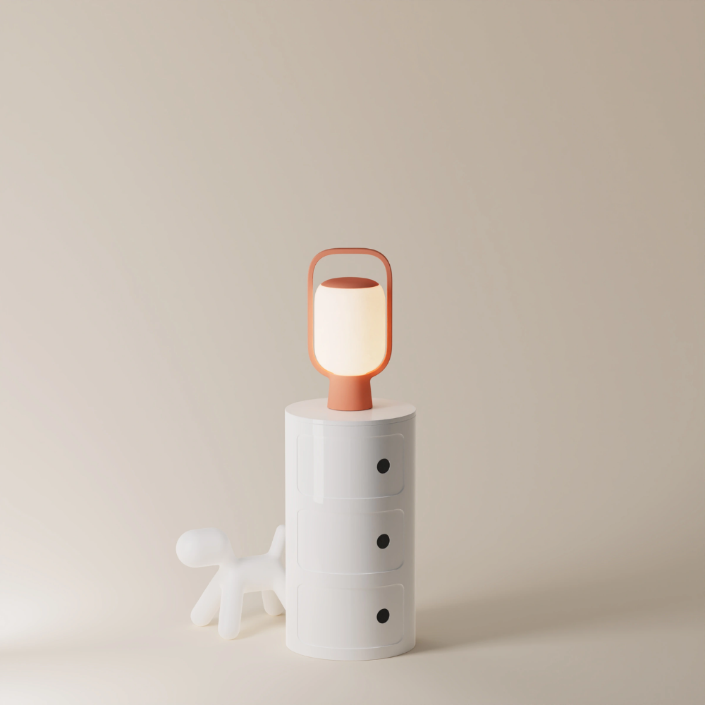 The blossom Kero Table Light from Gantri in a home office.