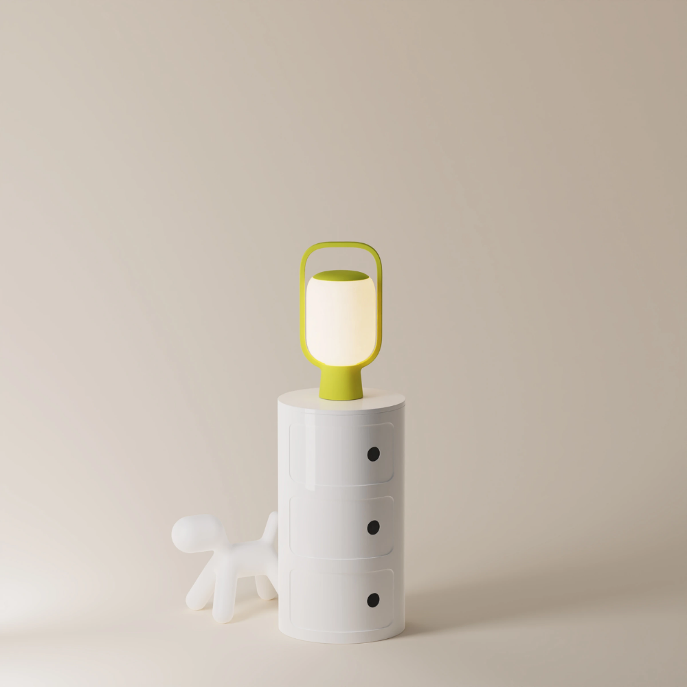The sprout Kero Table Light from Gantri in a home office.