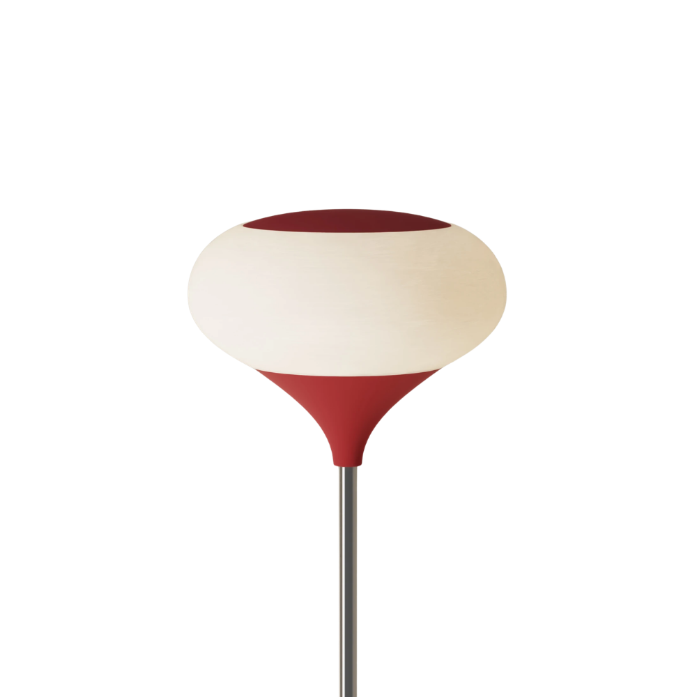 The canyon Kobble Floor Light from Gantri with the chrome rod option.