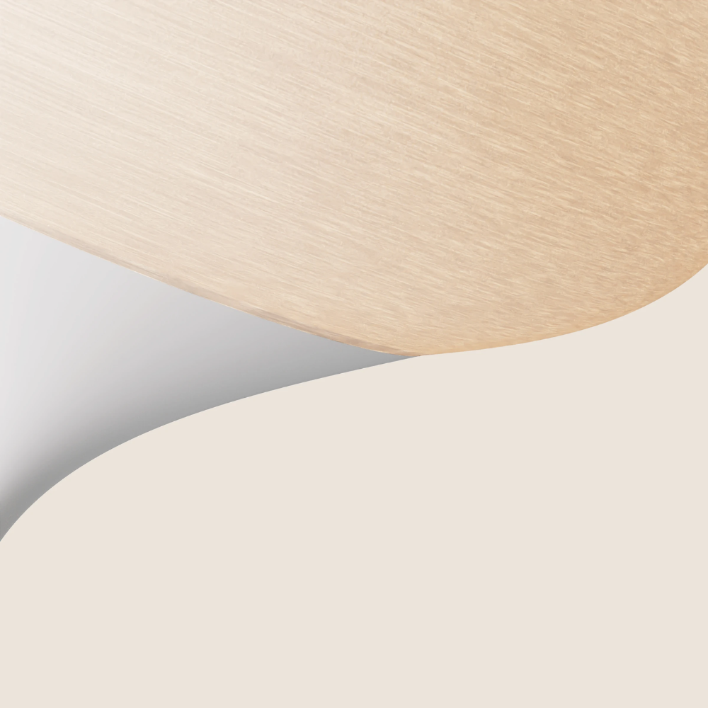 The glossy snow Kobble Floor Light from Gantri close up.