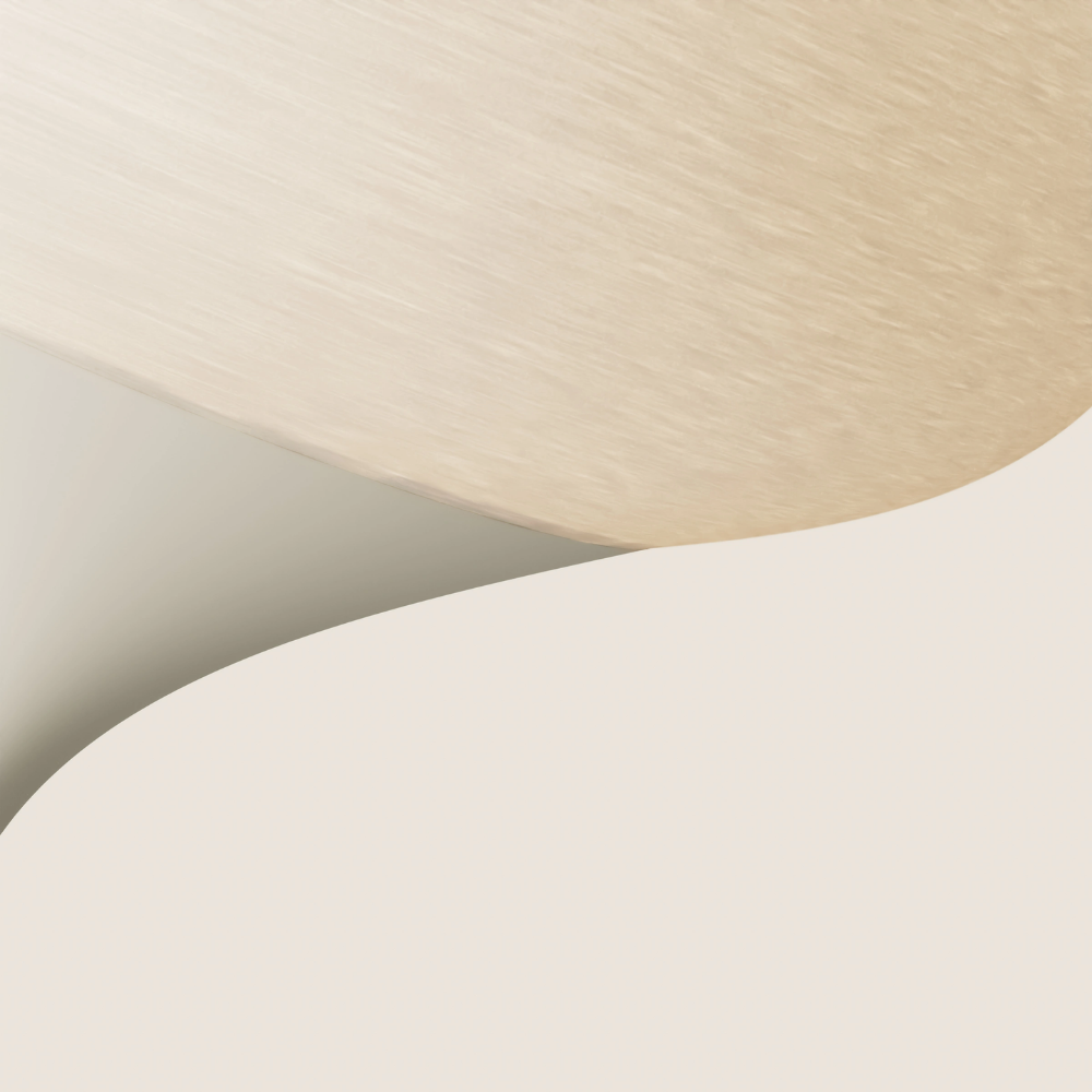 The sand Kobble Floor Light from Gantri close up.