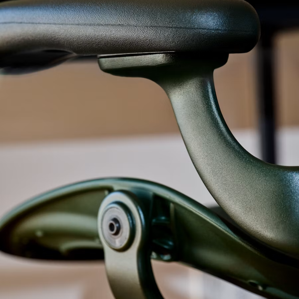 The Aeron Chair from Herman Miller in Jasper / Jasper up close.