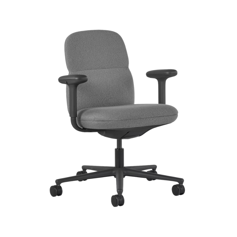 The mid back Asari Chair from Herman Miller in knight meld fabric.