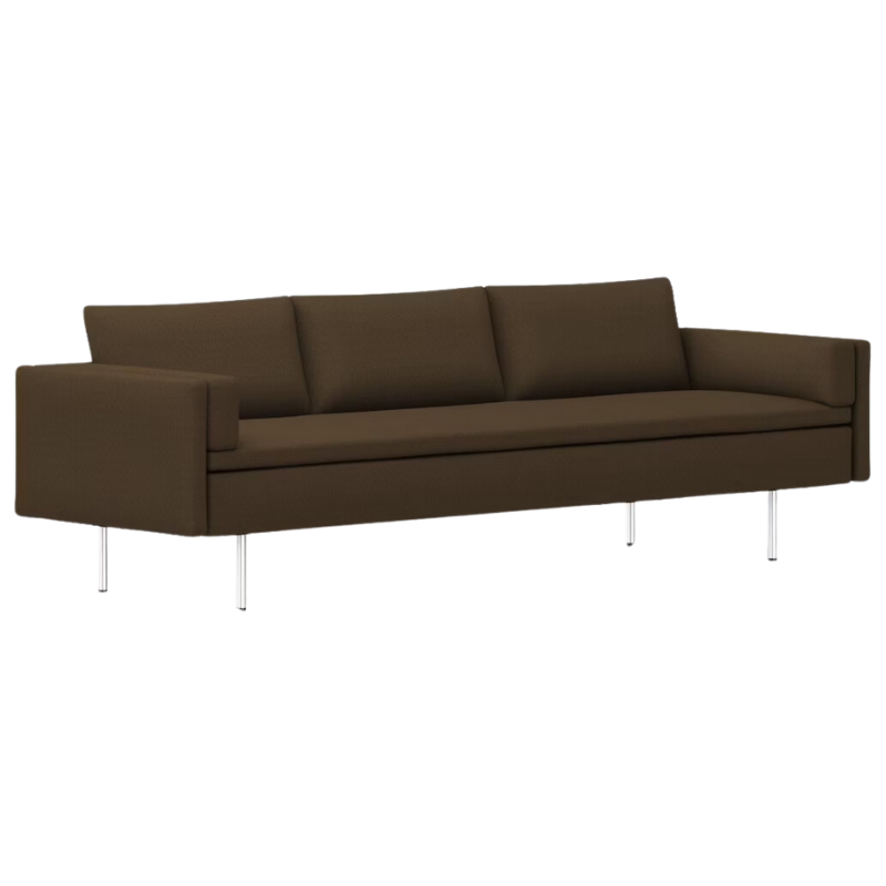 The Bolster Three Seat Sofa from Herman Miller with both arms in sienna hopsak upholstery.