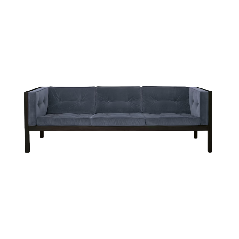 The Cube Sofa 80 inch Ambience Black Stained Oak from Herman Miller.