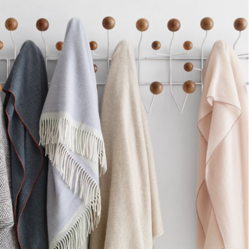 The Eames Hang-It-All from Herman Miller in a linear fashion.