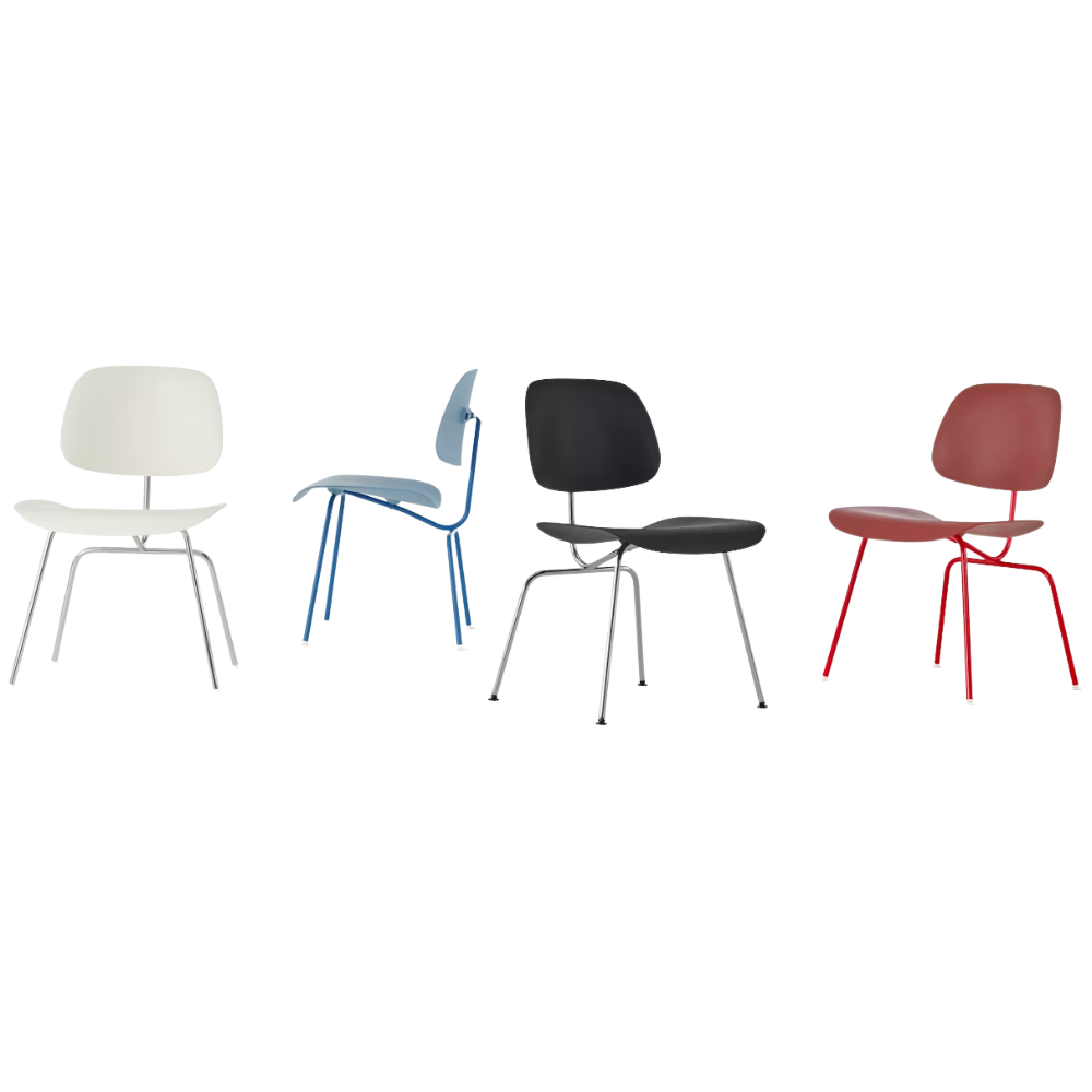 The Eames Molded Plastic Dining Chair from Herman Miller four shell color options. all-groups