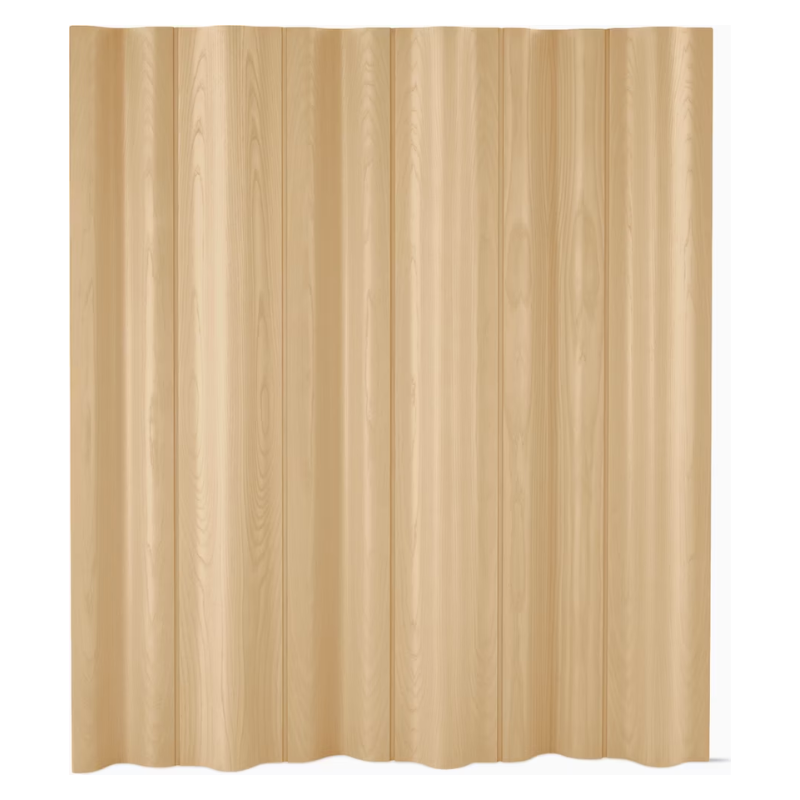 The Eames Molded Plywood Folding Screen from Herman Miller in white ash.