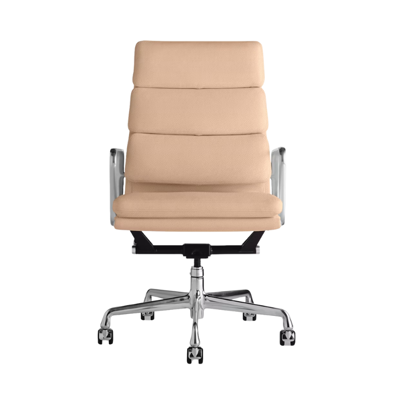 The Eames Soft Pad Executive Chair Stow Leather Pantherafrom Herman Miller.