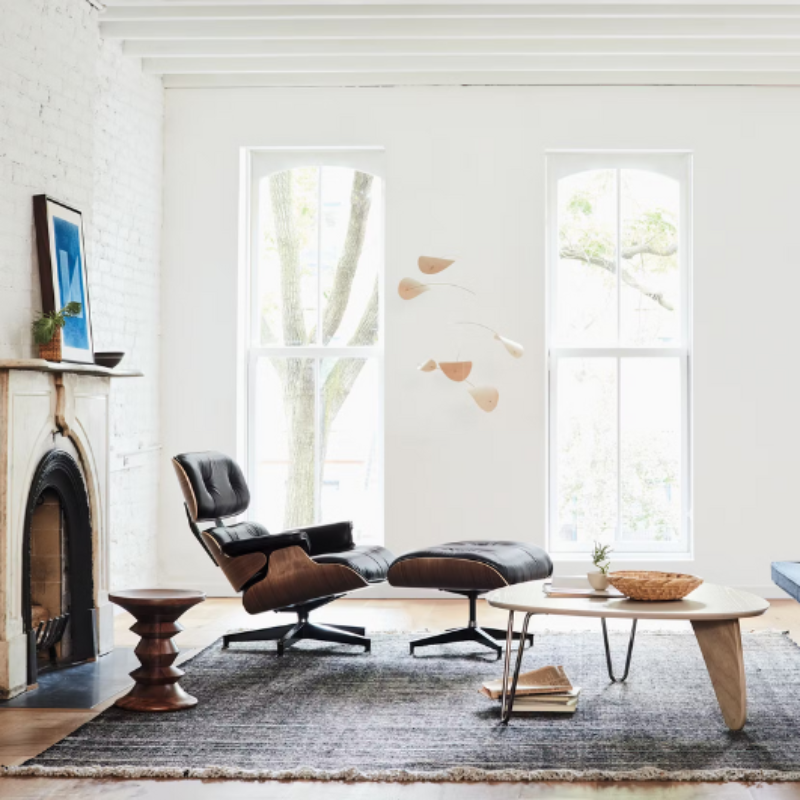 The Eames Turned Stool from Herman Miller in a studio.
