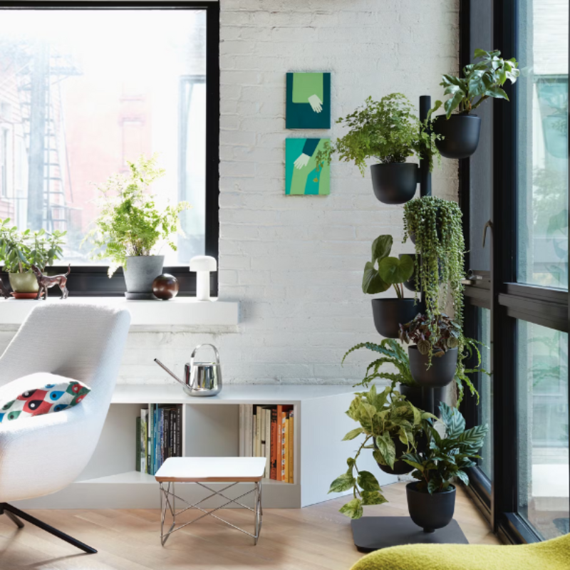 The Eames Wire Base Low Table from Herman Miller in a living room.