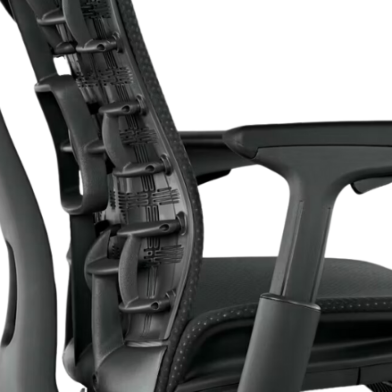 The Embody Chair from Herman Miller focusing on the seat.