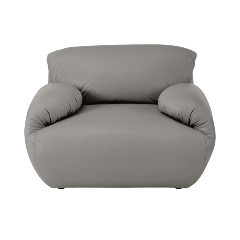 The Leather Luva Modular Armchair Prone Leather Script from Herman Miller.