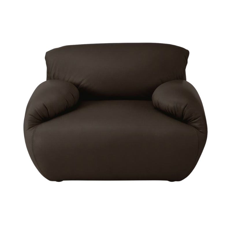 The Leather Luva Modular Armchair Raise Leather Bruno from Herman Miller.