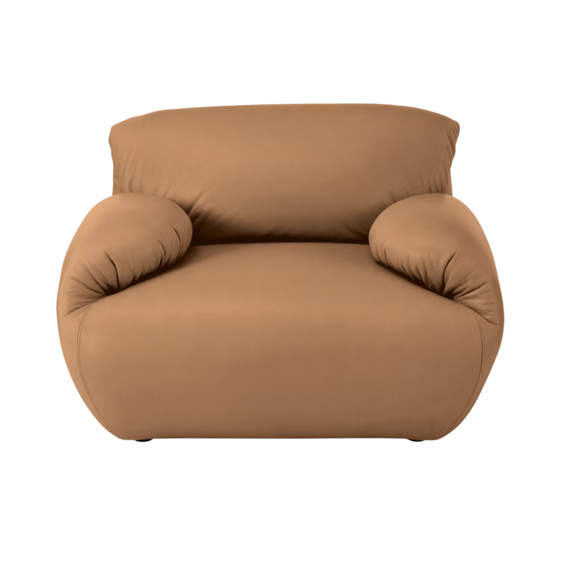 The Leather Luva Modular Armchair Raise Leather Sand from Herman Miller.