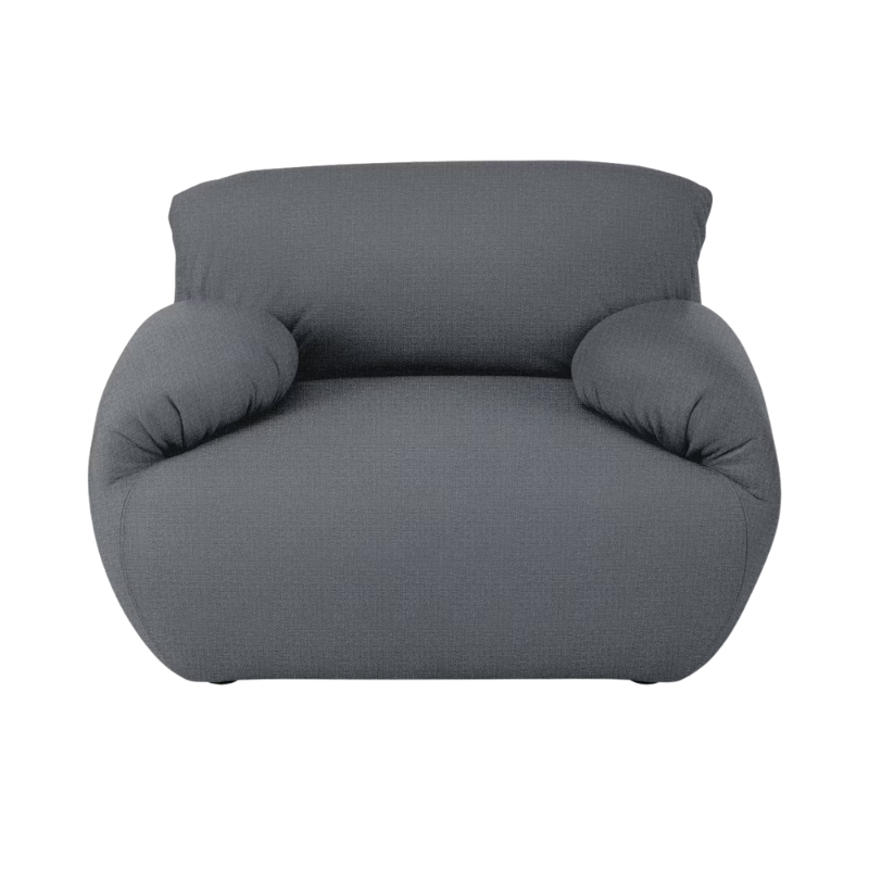 The Luva Modular Armchair Pebble Weave Pumice from Herman Miller.