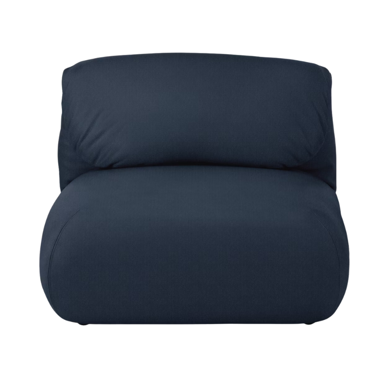 The Luva Modular Armless Pebble Weave Lapis from Herman Miller.