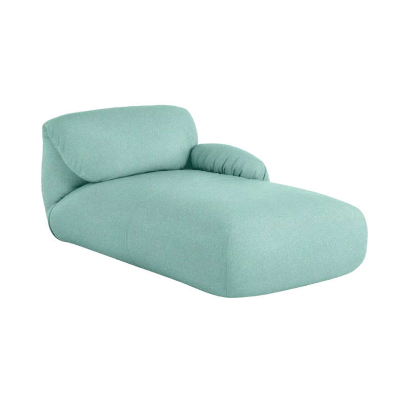 The Luva Modular Chaise Beck Sea Glass Right from Herman Miller.