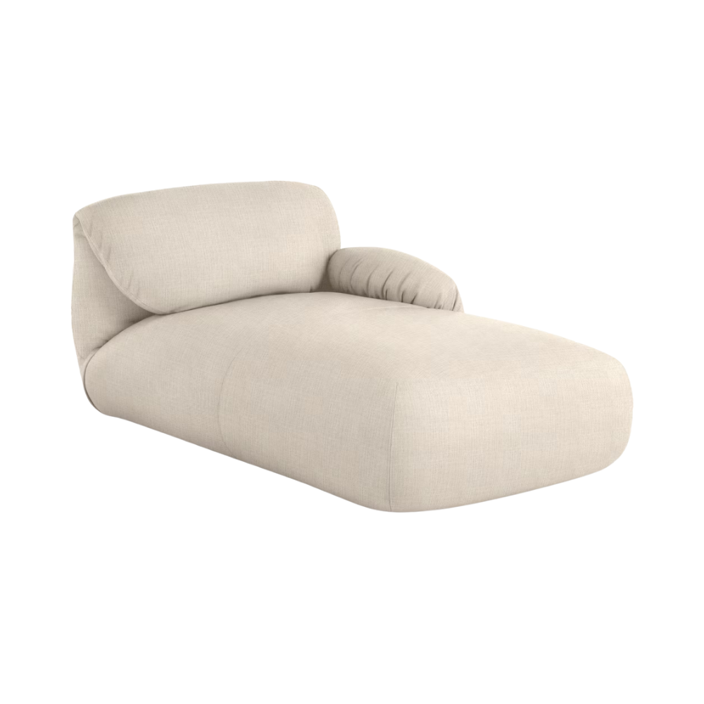 The Luva Modular Chaise Pebble Weave Ecru Right from Herman Miller.