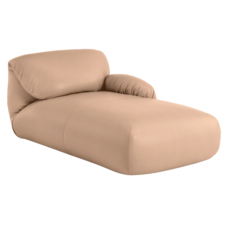 The Leather Luva Modular Chaise Prone Leather Balsa Right from Herman Miller.
