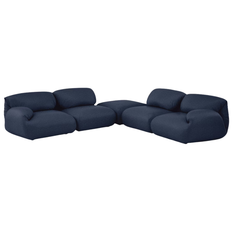 The Luva Modular Corner Sectional from Herman Miller in Heathered Twilight Cozy upholstery.