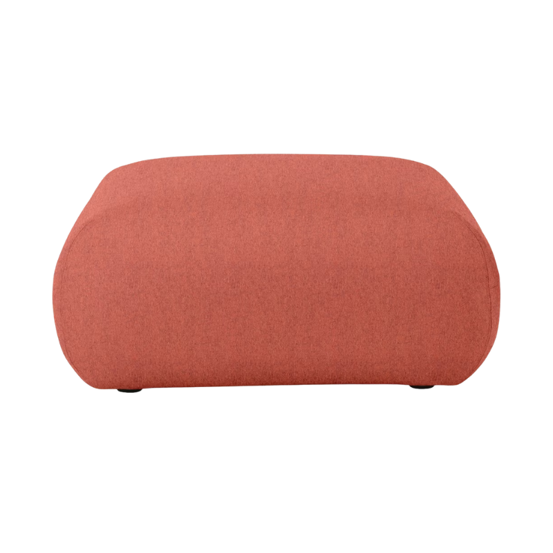 The Luva Modular Ottoman from Herman Miller in Heathered Persimmon Cozy upholstery.