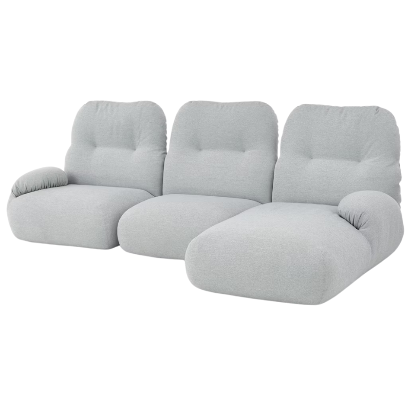The Luva Modular Three Seater Sectional from Herman Miller extended.