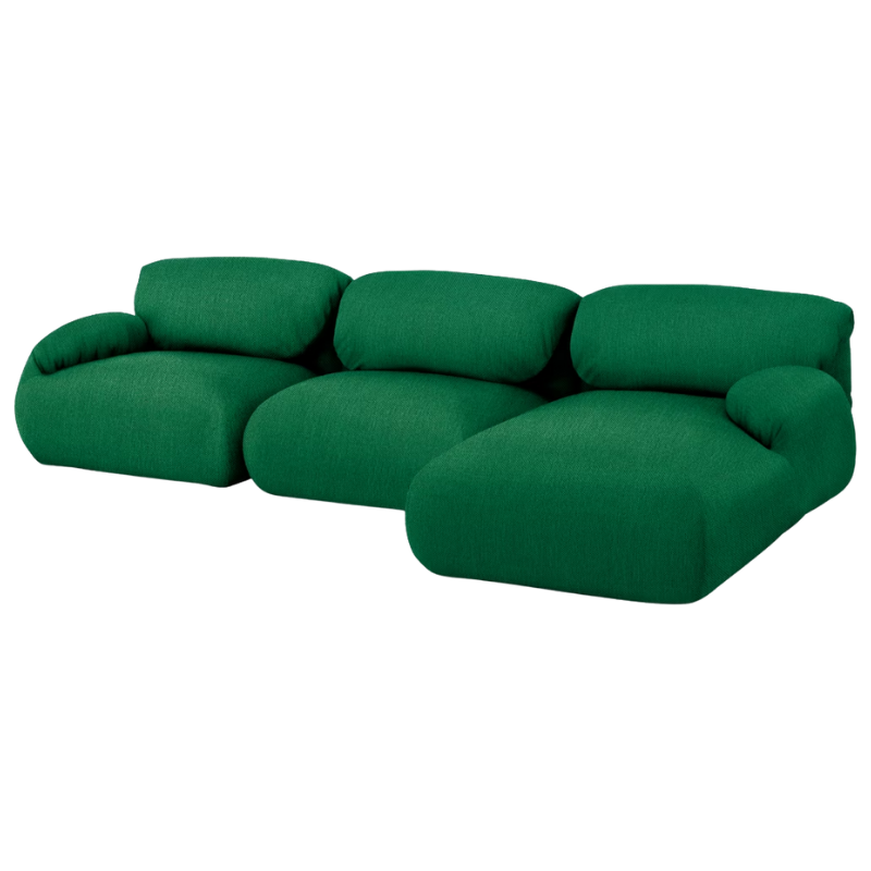 The right Luva Modular Three Seater Sectional from Herman Miller in Celtic Mode upholstery.