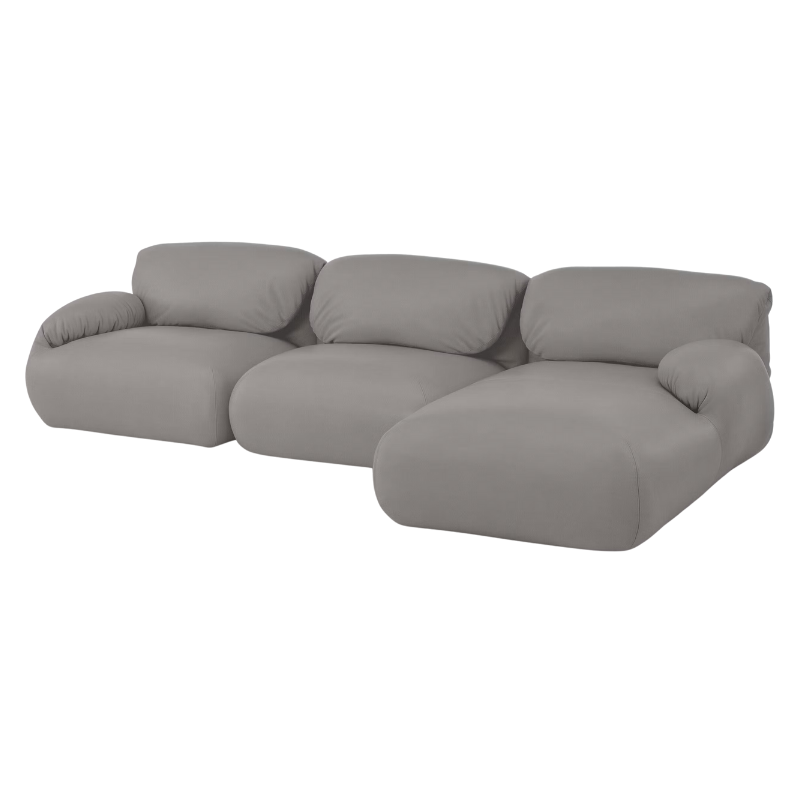 The Leather Luva Modular Three Seater Sectional Prone Leather Lute Right from Herman Miller.