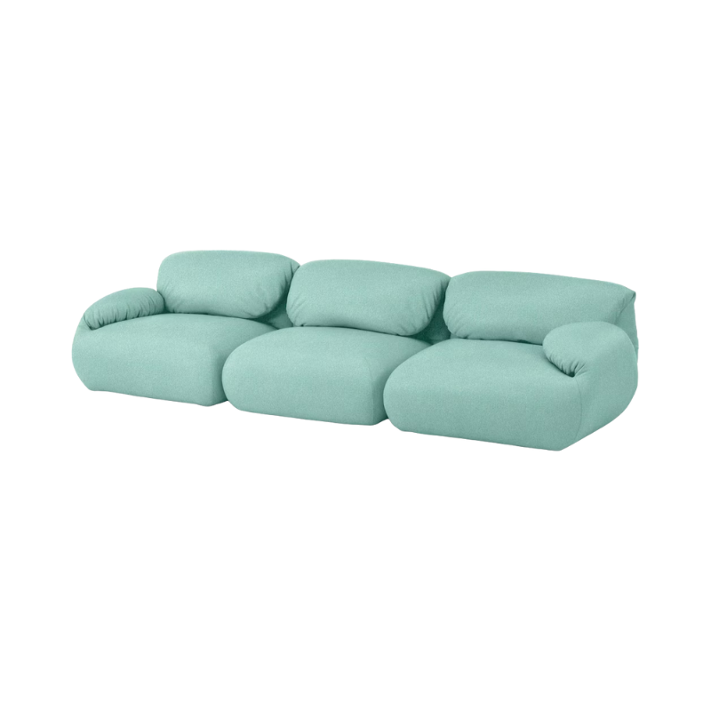 The Luva Modular Three Seater Sofa Beck Sea Glass from Herman Miller.