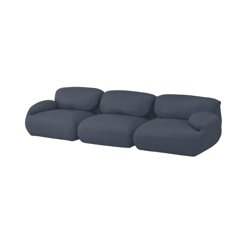 The Luva Modular Three Seater Sofa Pebble Weave Sky from Herman Miller.