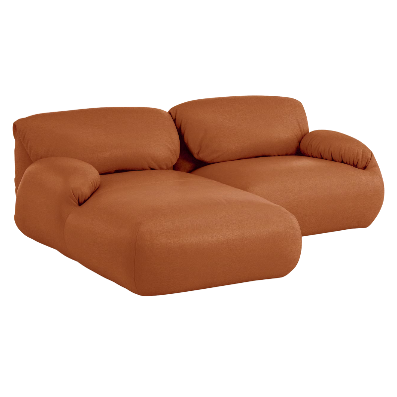 The Leather Luva Modular Two Seater Sectional Prone Leather Bricolage Left from Herman Miller.