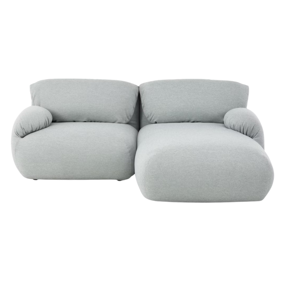 The right Luva Modular Two Seater Sectional from Herman Miller with surf mode upholstery.