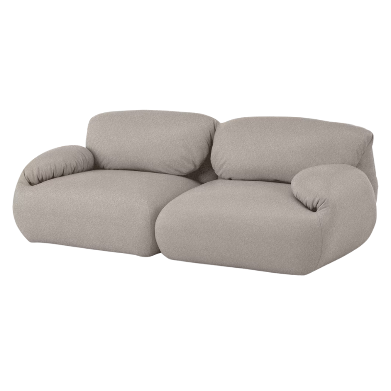 The Luva Modular Two Seater Sofa from Herman Miller in Heathered Rye Grass Cozy upholstery.