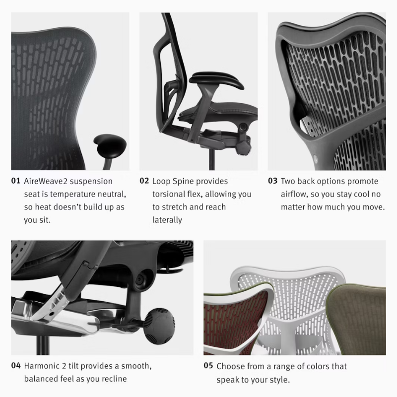 The Mirra 2 Chair from Herman Miller features. all-groups