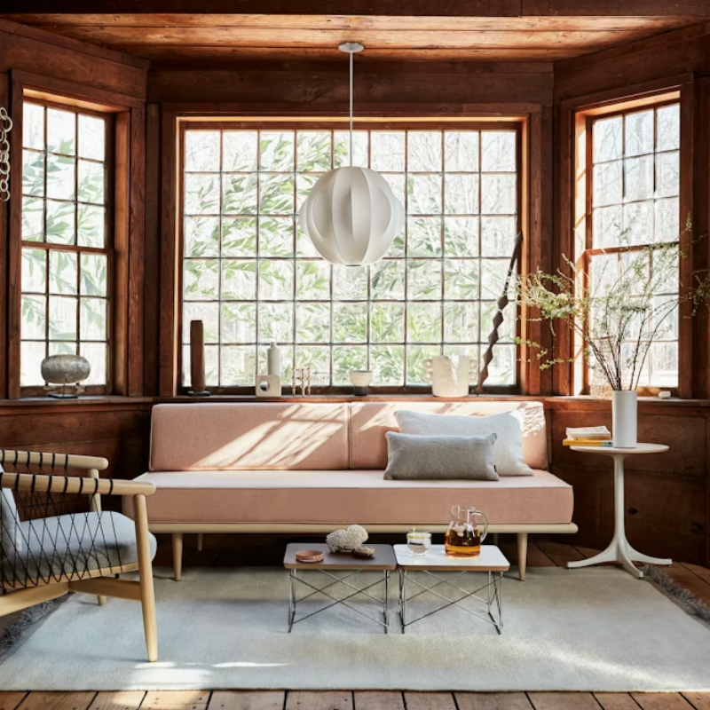 The Nelson Orbit Bubble Pendant from Herman Miller in the living room. all-groups