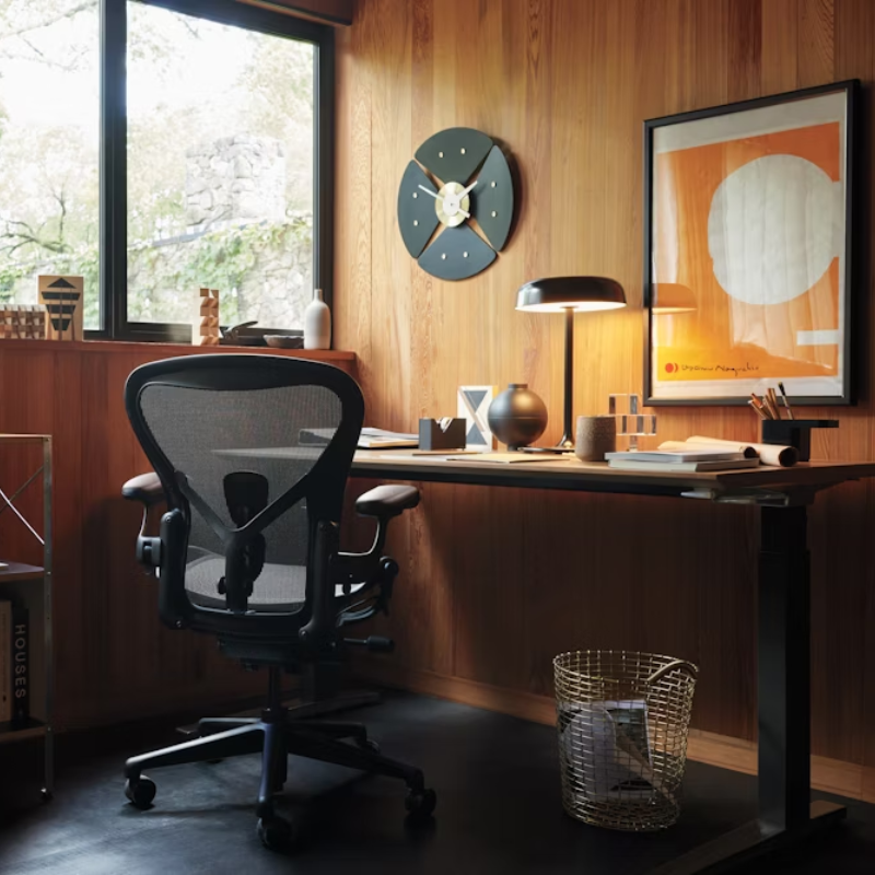 The Ode Desk Lamp from Herman Miller in a home.